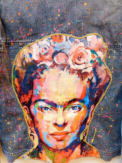 Spijkerjas Frida K. portret