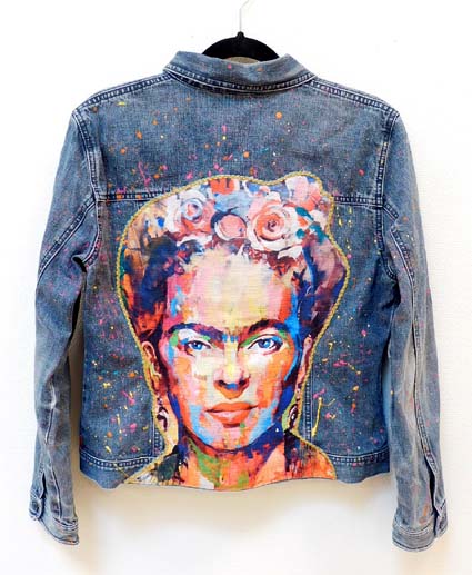 Spijkerjas Frida K. portret
