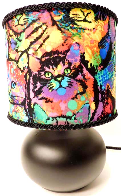 Lamp artistieke kattenprint bolvoet