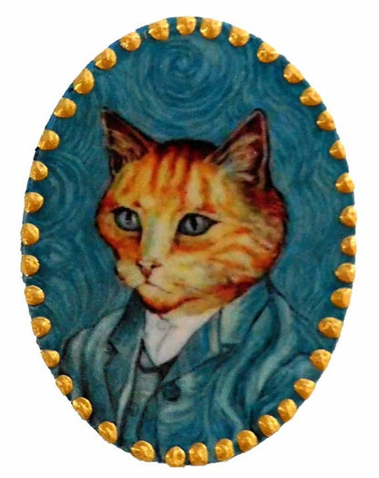 Magneet Kat van Gogh
