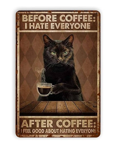 Wandbord Kat koffie
